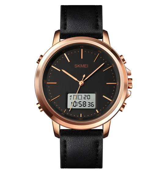 SKMEI 1652 Leather Multifunctional Men's Watch