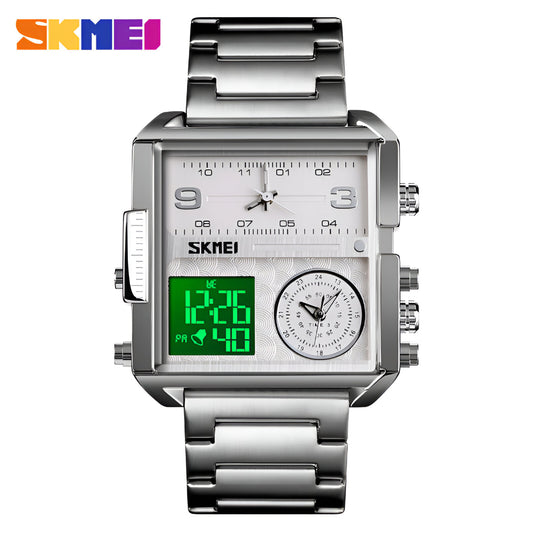 SKMEI 1584 - Triple Time Stainless Steel Chain