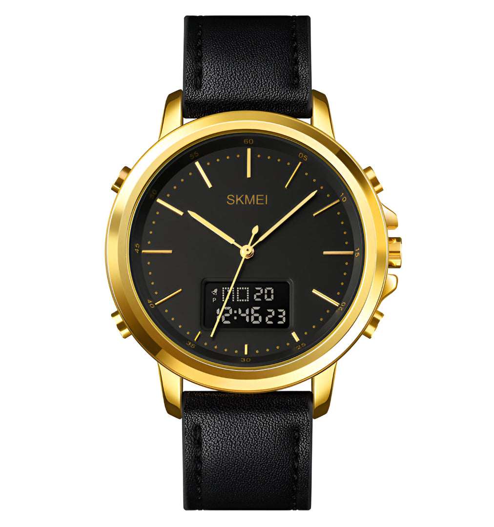 SKMEI 1652 Leather Multifunctional Men's Watch