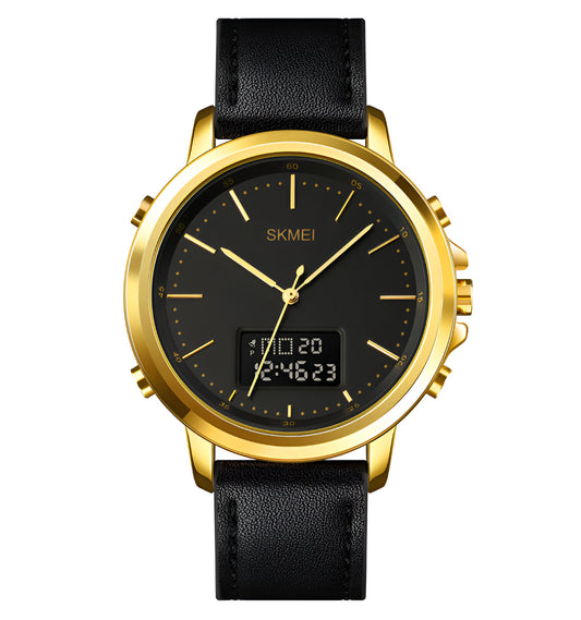 SKMEI 1652 Leather Multifunctional Men's Watch