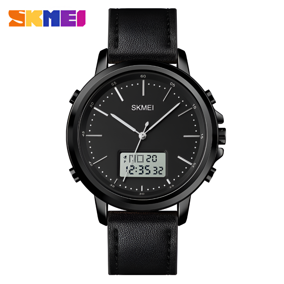 SKMEI 1652 Leather Multifunctional Men's Watch