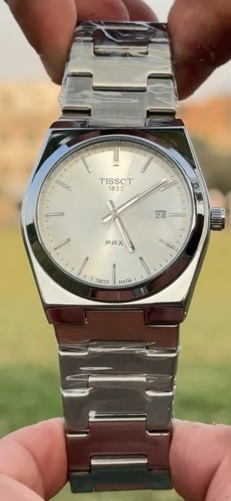 Tissot PRX (Curved Glass-Silver)